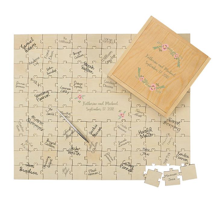 Cathy's Concepts Personalized Wedding Guestbook Puzzle
