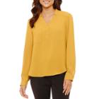 Black Label By Evan-picone Long Sleeve Blouse