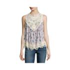 Self Esteem Lace Yoke Print Tank