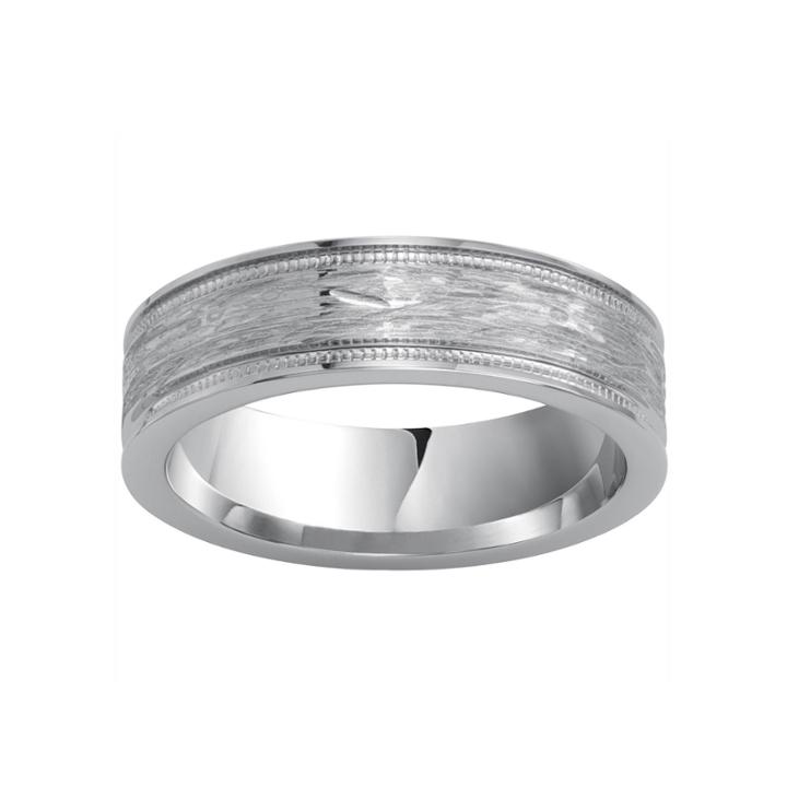 Mens Textured Cobalt Ring