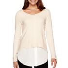 Worthington Long-sleeve Layered High-low Sweater