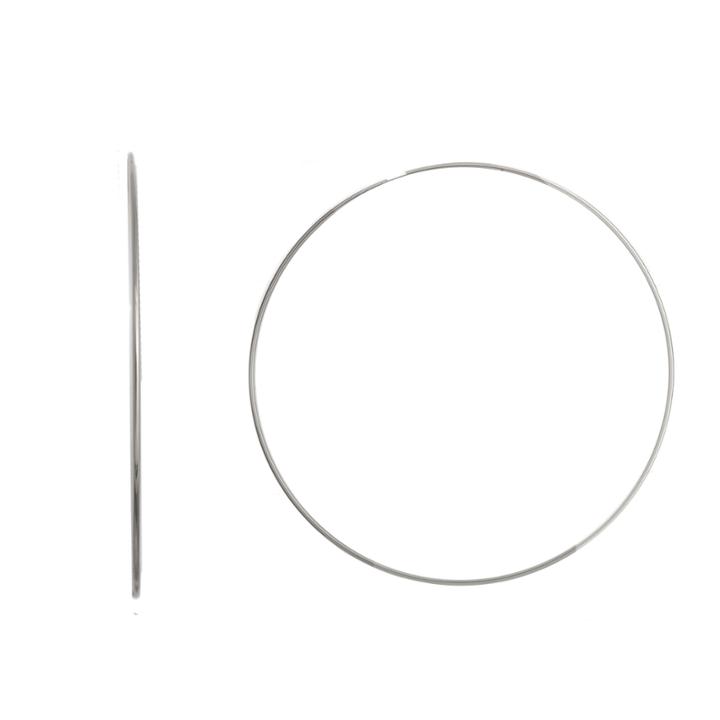 A.n.a Silver-tone Thin Hoop Earrings