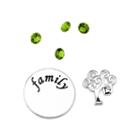 Footnotes Too Additional Green Crystal Family Tree Charm Set