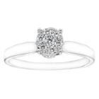 Enchanted Disney Fine Jewelry Womens 1/4 Ct. T.w. Round White Diamond 10k Gold Engagement Ring