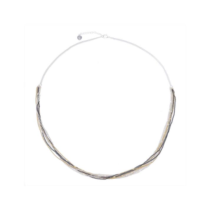 Liz Claiborne Tri-tone Multi-strand Necklace
