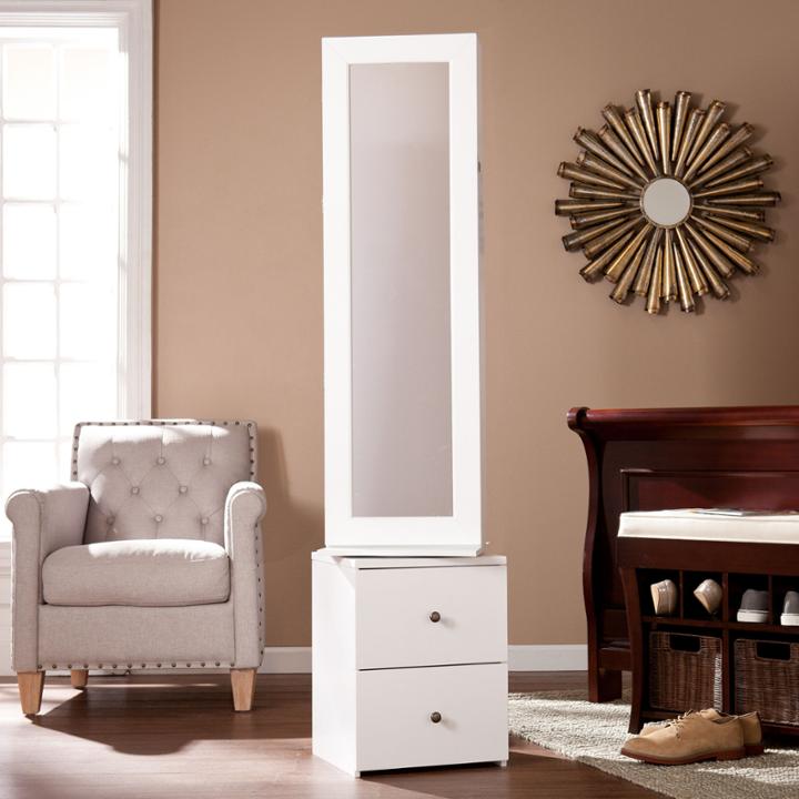 Darby Swivel Storage Jewelry Armoire