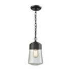 Mullen Gate 1-light Outdoor Pendant In Oil Rubbedbronze With Clear Glass