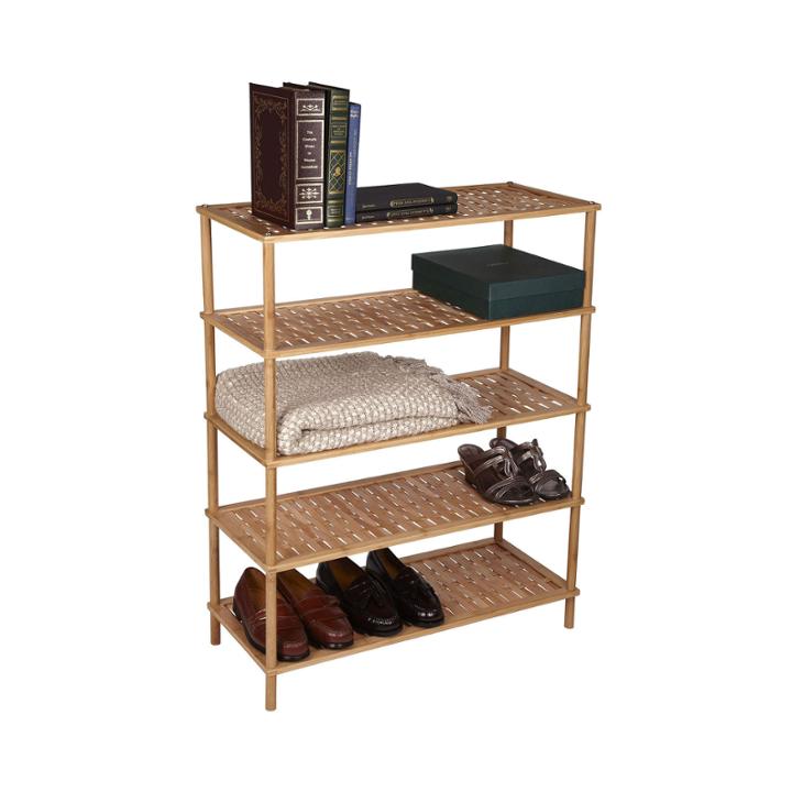 Household Essentials 5-tier Bamboo Shoe Rack
