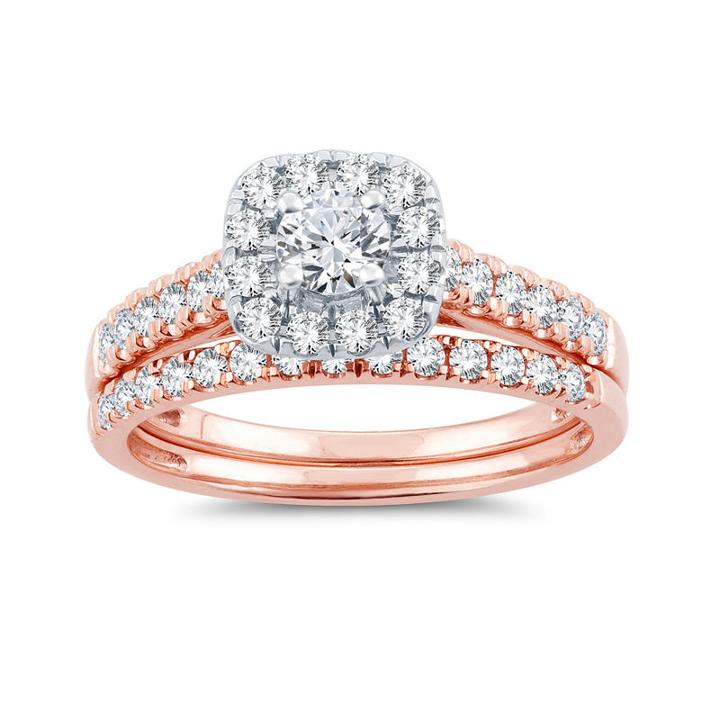 Womens 1 Ct. T.w. Genuine Diamond White Engagement Ring