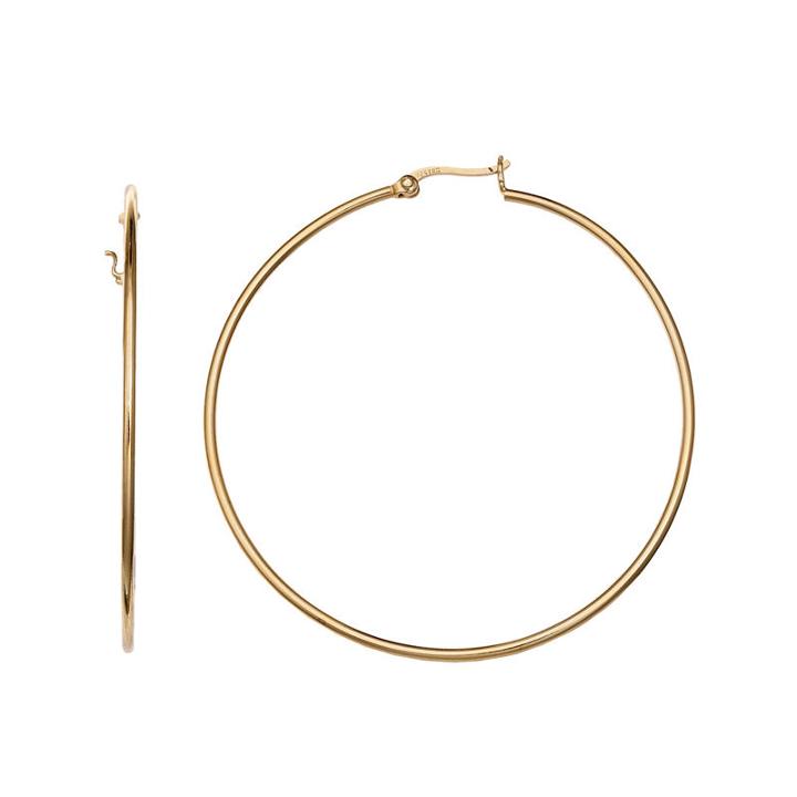 Gold Reflection 37mm Hoop Earrings