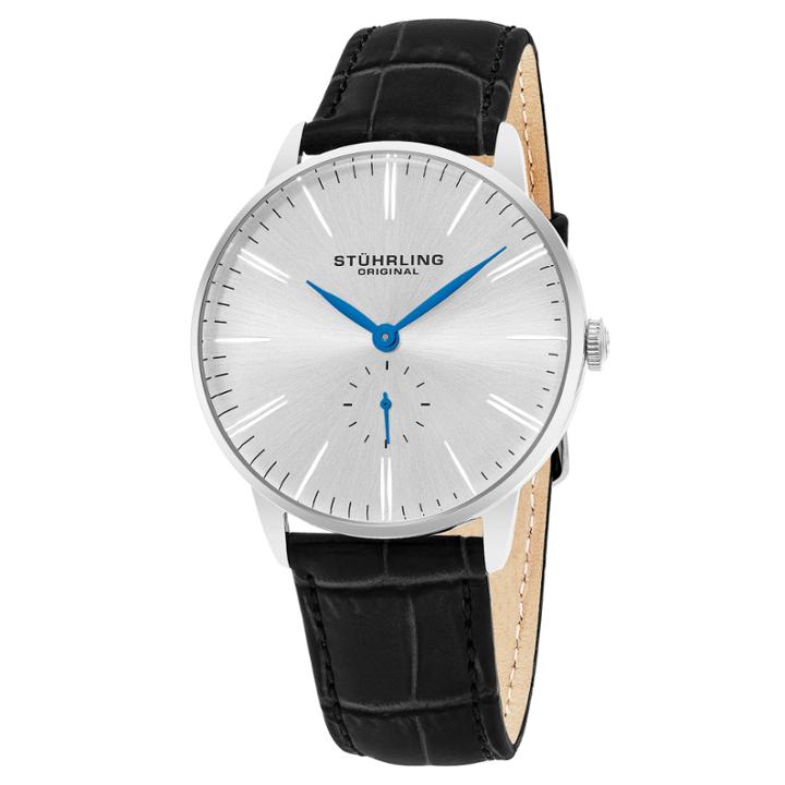 Stuhrling Mens Black Strap Watch-sp16366