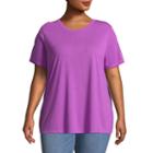 Xersion Short Sleeve Cut Out Tee - Plus