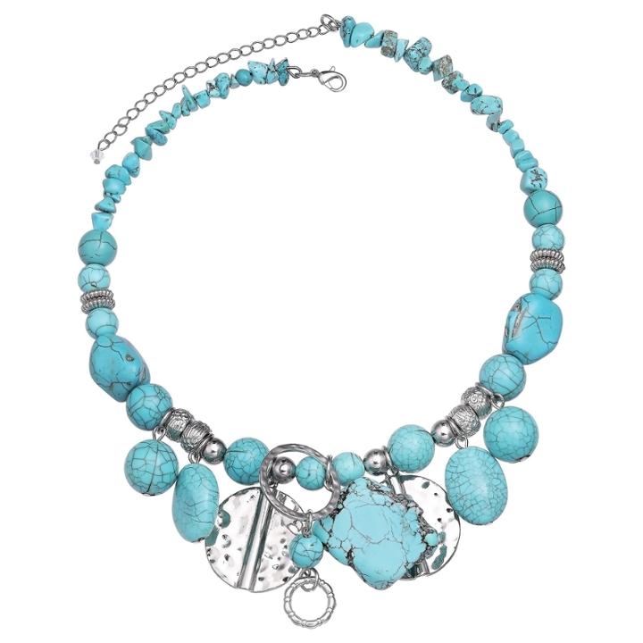 Mixit Clr 0717 Lt Blue Womens Collar Necklace