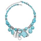 Mixit Clr 0717 Lt Blue Womens Collar Necklace