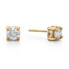 1 Ct. T.w. Diamond Swirl 14k Yellow Gold Stud Earrings