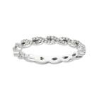 Personally Stackable Sterling Silver Diamond Ring