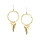 Downtown By Lana Gold-tone Crystal Pyramid Hoop Earrings