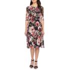 Melrose 3/4 Sleeve Floral Lace Fit & Flare Dress