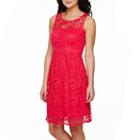 Donna Ricco Sleeveless Illusion Fit-and-flare Dress
