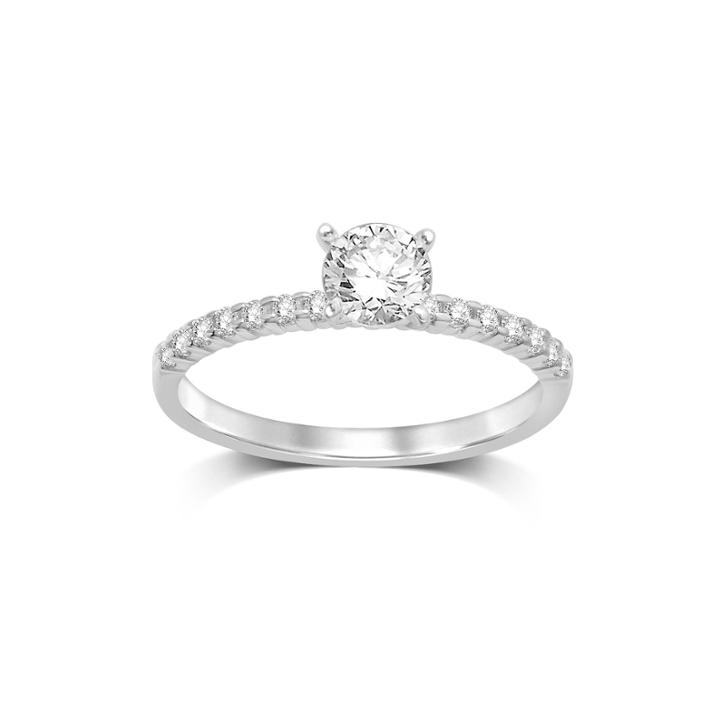 1/2 Ct. T.w. Diamond 10k White Gold Solitaire Ring