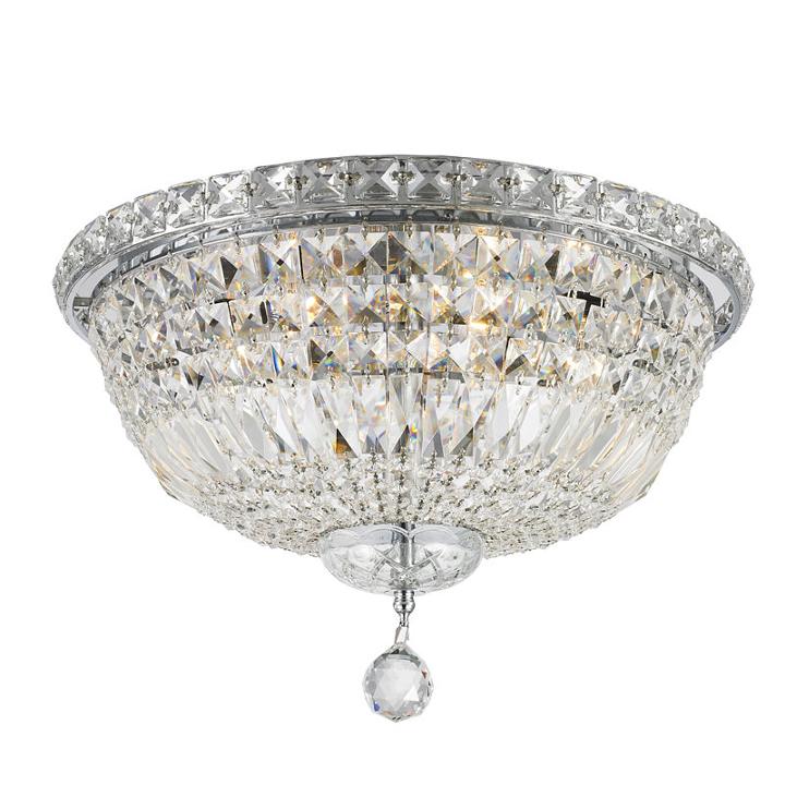 Empire Collection 6 Light 16 Round Clear Crystalflush Mount Ceiling Light