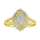 Womens 1/3 Ct. T.w. Genuine Diamond White 10k Gold Cluster Ring
