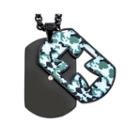 Mens Diamond Accent Camouflage Cross Stainless Steel Dog Tag Pendant Necklace