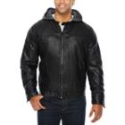Levi's Rugged Faux Leather Hooded Racer-big And Tall