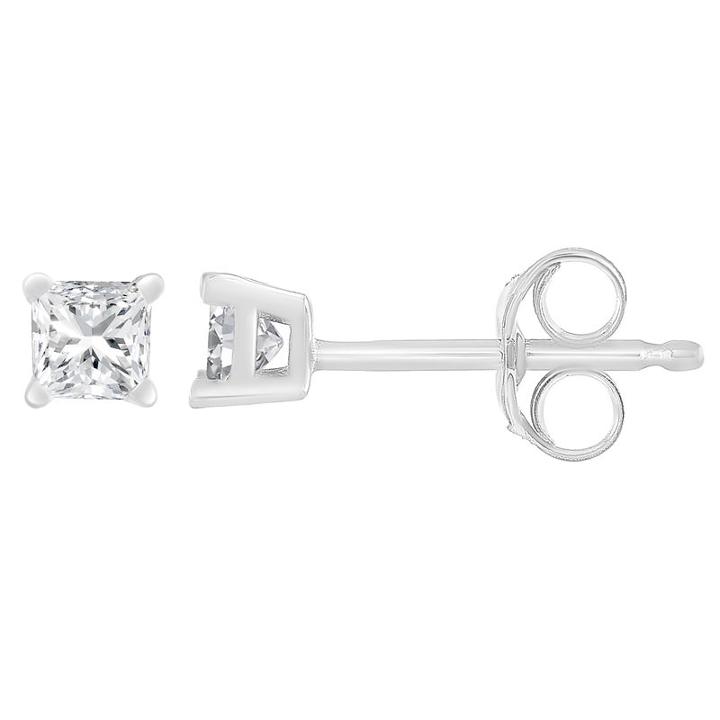 1 Ct. T.w. White Diamond 14k White Gold 15mm Stud Earrings
