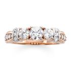1 Ct. T.w. Diamond 14k Rose Gold 3-stone Ring