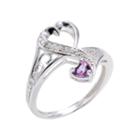 Love Grows Lab-created Amethyst & Diamond-accent Heart Ring