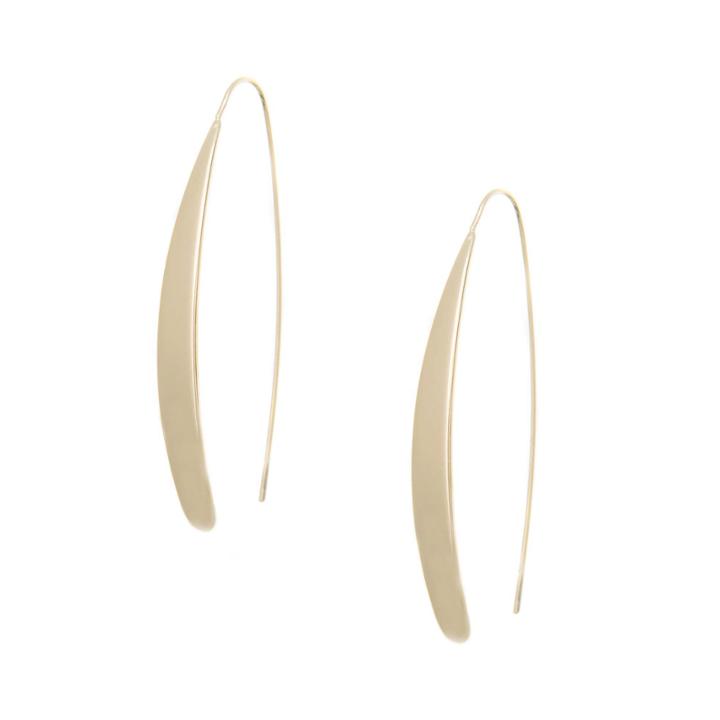 A.n.a Oval Stick Gold-tone Earrings