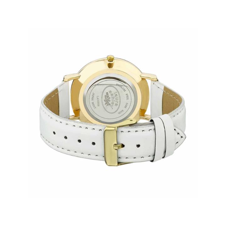 Laura Ashley Na Womens White Strap Watch-la31020wt