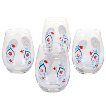 Certified International In The Moment Set Of 4 Stemless Wine Glasses