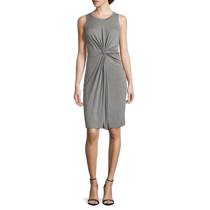 Worthington Sleeveless Knot-twist Waist Dress - Petites