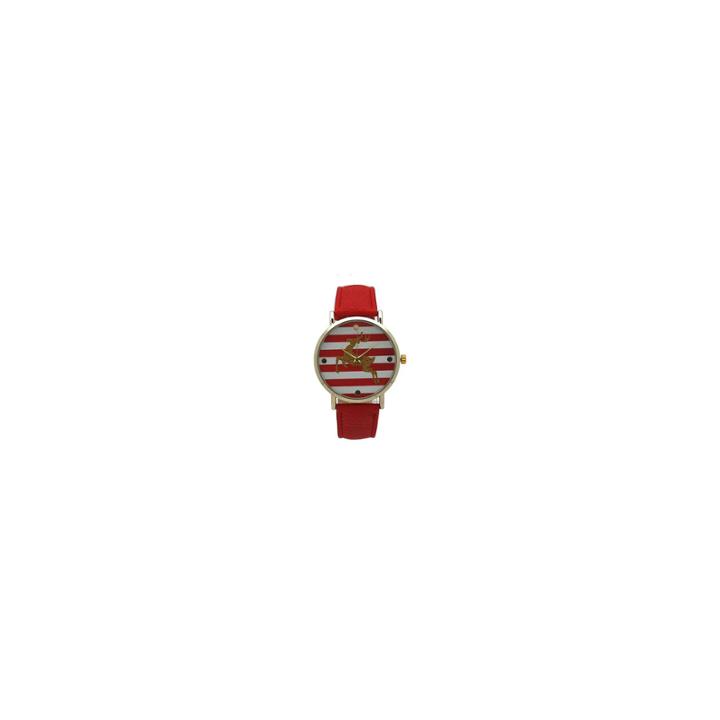 Olivia Pratt Reindeer Womens Red Smart Watch-137962red