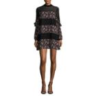 City Triangle Long Sleeve Floral A-line Dress-juniors