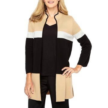 Black Label By Evan-picone Sweater Jacket