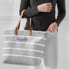 Cathy's Concepts Personalized Oversized Striped Tote