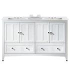 59-in. W Floor Mount White Vanity Set For 3h8-in. Drilling