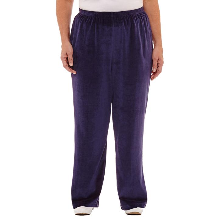 Alfred Dunner Royal Jewels Velour Pull-on Pants