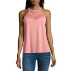 Love More Sleeveless High Neck Jersey Blouse-juniors Plus