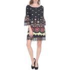 White Mark Rakel 3/4 Sleeve Floral Sheath Dress