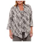 Alfred Dunner Silver Bells Diamond Monotone Layered Sweater-plus