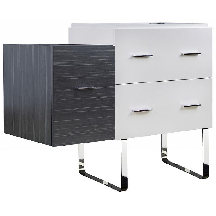 37.25-in. W 18-in. D Modern Plywood-veneer Vanitybase Set Only In White-dawn Grey