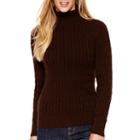 St. John's Bay Long-sleeve Cable Turtleneck Sweater
