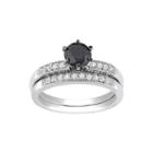 Midnight Black Diamond 1 1/3 Ct. T.w. Diamond Bridal Ring Set