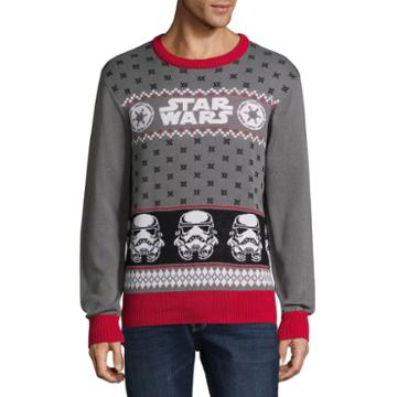 Novelty Season Crew Neck Long Sleeve Star Wars Pullover Sweater