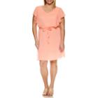 Alyx Short Sleeve Tie Waist Fit & Flare Dress-plus