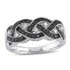 Womens 1/6 Ct. T.w. Color Enhanced Black Diamond Sterling Silver Cocktail Ring